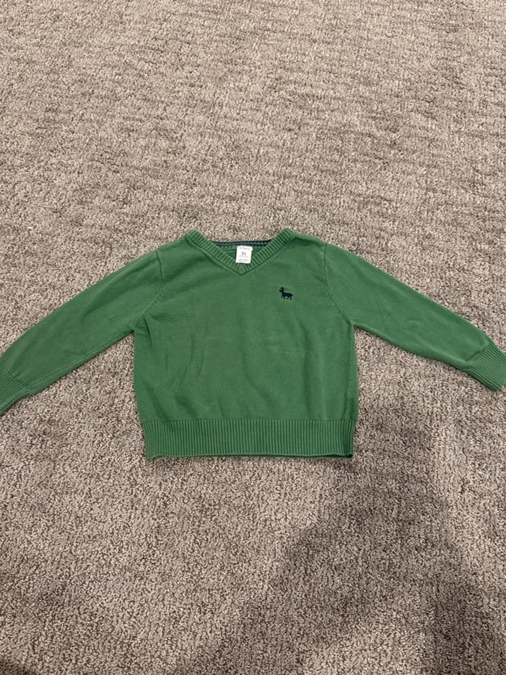 Carter's Green Sweater V neck size 2t
